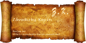 Závodszky Kevin névjegykártya